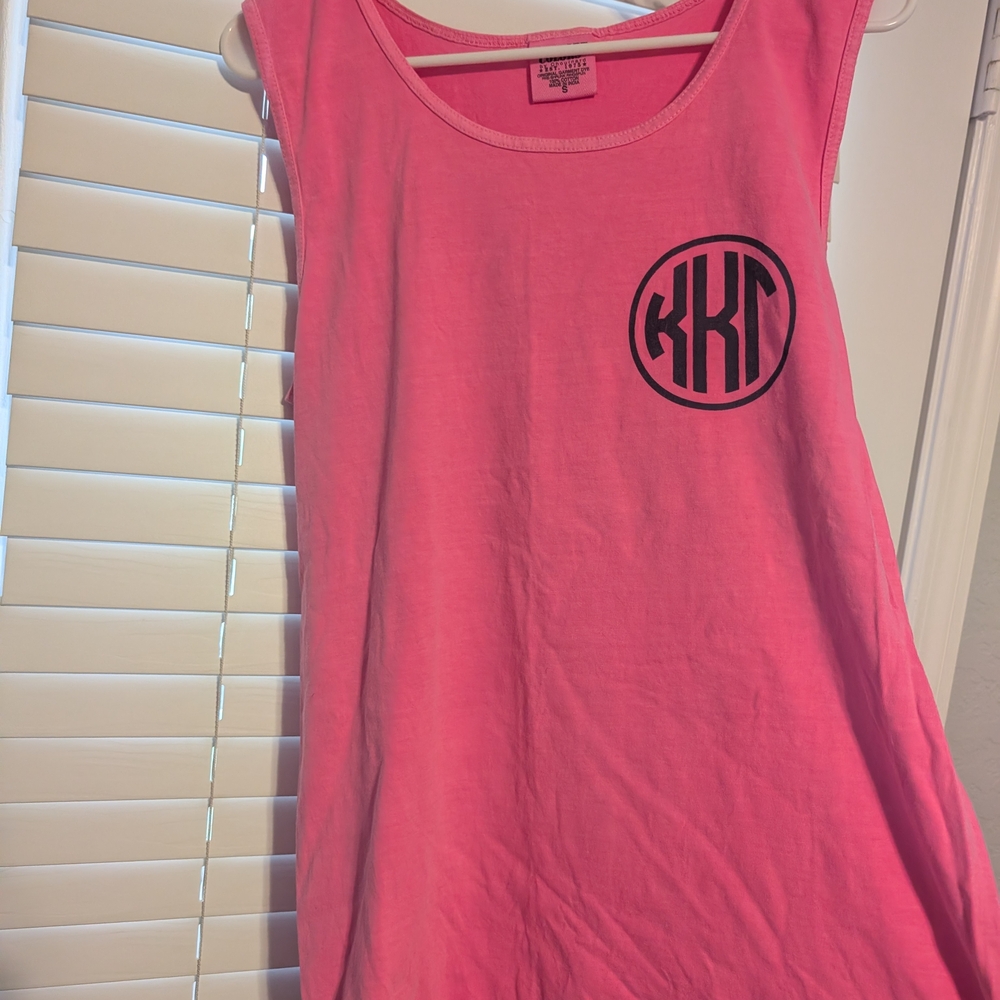Comfort Colors Hot Pink Scoop Neck Tank